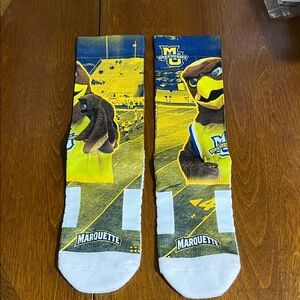 Yellow and White Athletic Socks